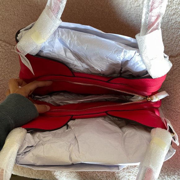 Coach Lexy Shoulder Bag Bright Pink PEBBLE LEATHER NWT - Picture 6 of 14